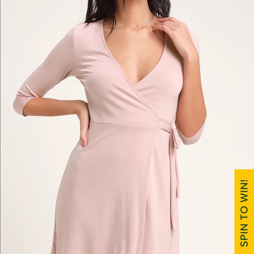 Lulus quarter sleeve wrap dress. NWT
